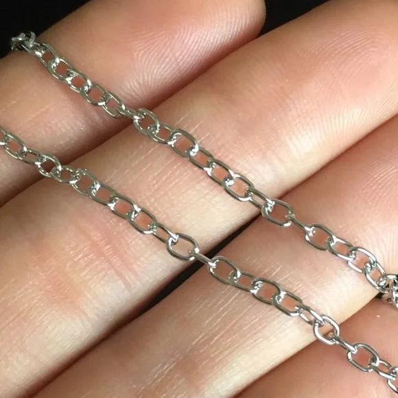 Yin Yang Black and White Silver Tone Necklace - Picture 6 of 7